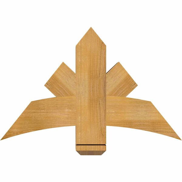 Ekena Millwork Alberta Rough Sawn Timber Gable Bracket, Western Red Cedar, 36"W x 23"H x 6"D x 6"F, 15/12 Pitch GBW036X23X0606ALB00RWR - main